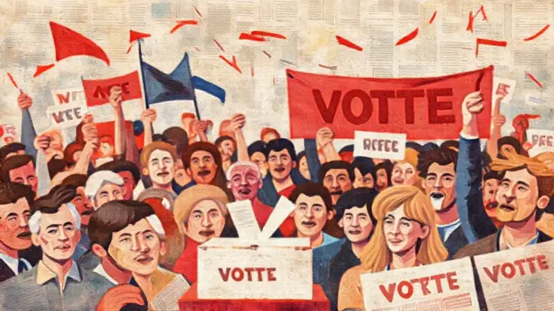 Una multitud diversa vota con esperanza