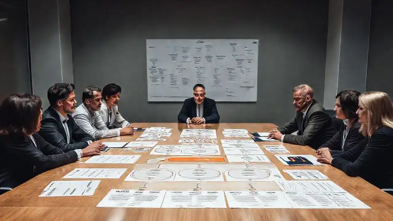 Equipo profesional evalúa riesgos en calma