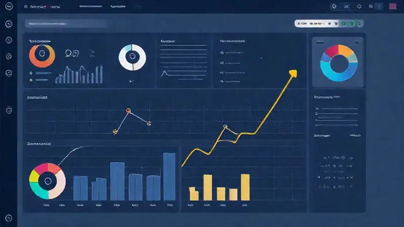 Panel de control moderno muestra éxito