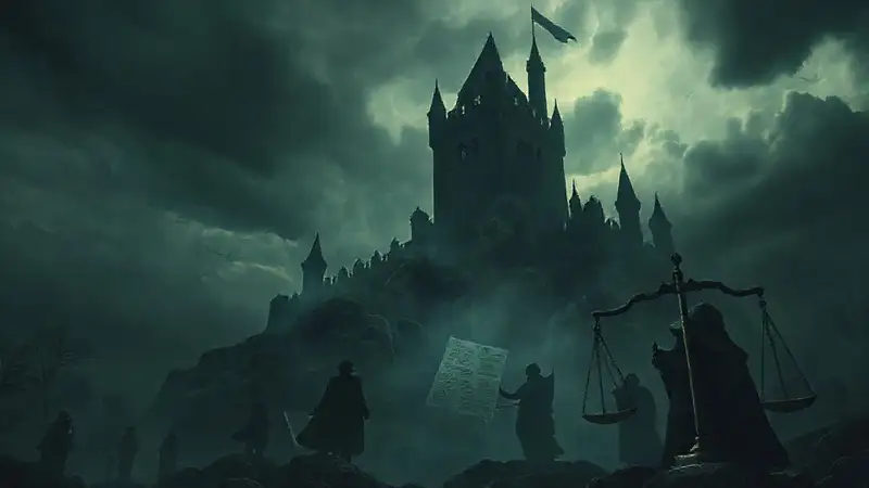 Un castillo oscuro y ominoso juzga
